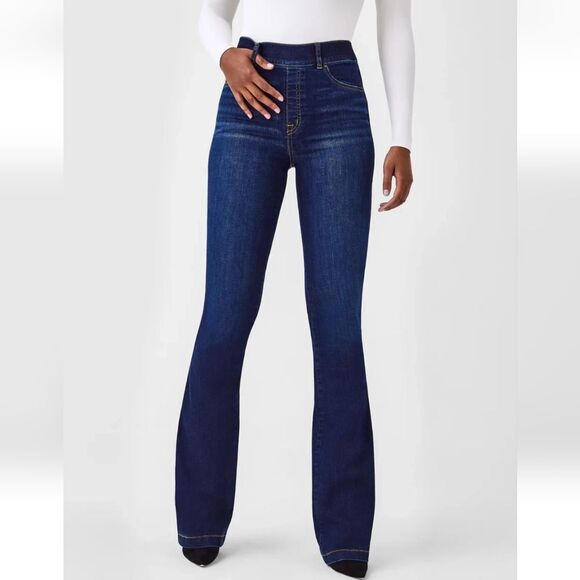 SPANX Denim - SPANX Everywear Flare High Rise Denim Jeans Midnight Shade Size 1X